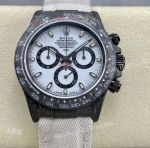 AAA Grade Clone Diw Rolex Panda Daytona 4130 Carbon Fiber White Dial